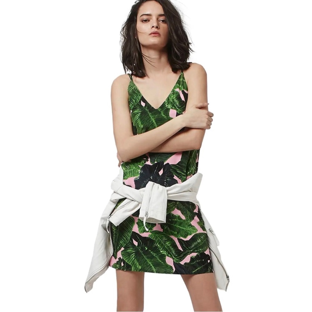 Topshop Palm Print Slipdress - Picture 5 of 14
